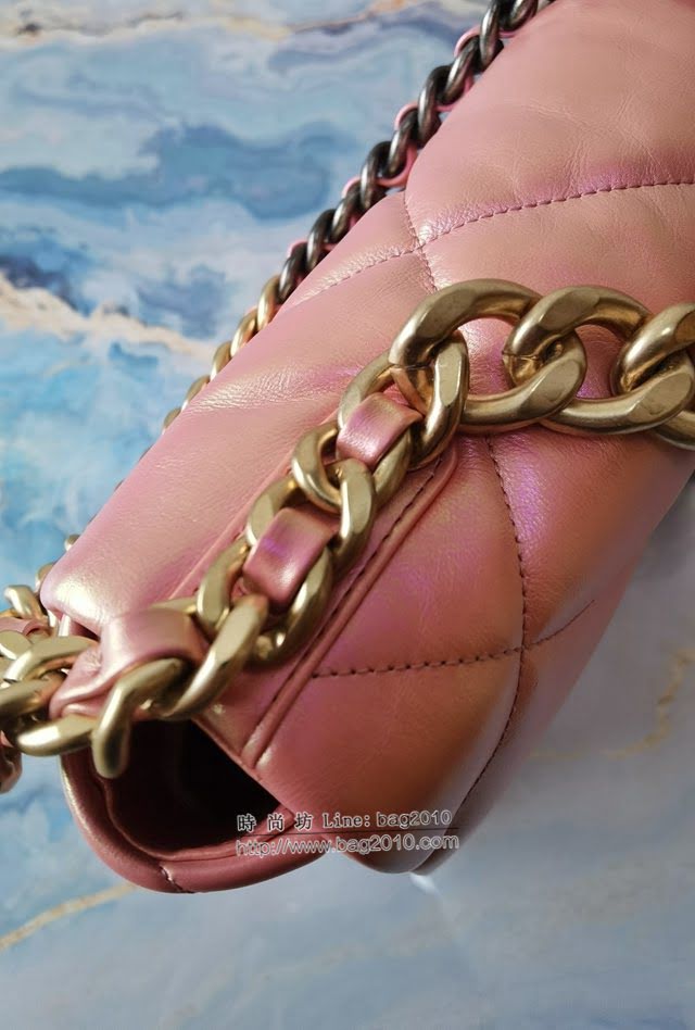 Chanel女包 香奈兒專櫃最新款19Bag口蓋包 Chanel大菱格鏈條羊皮肩背女包 1161  djc4079